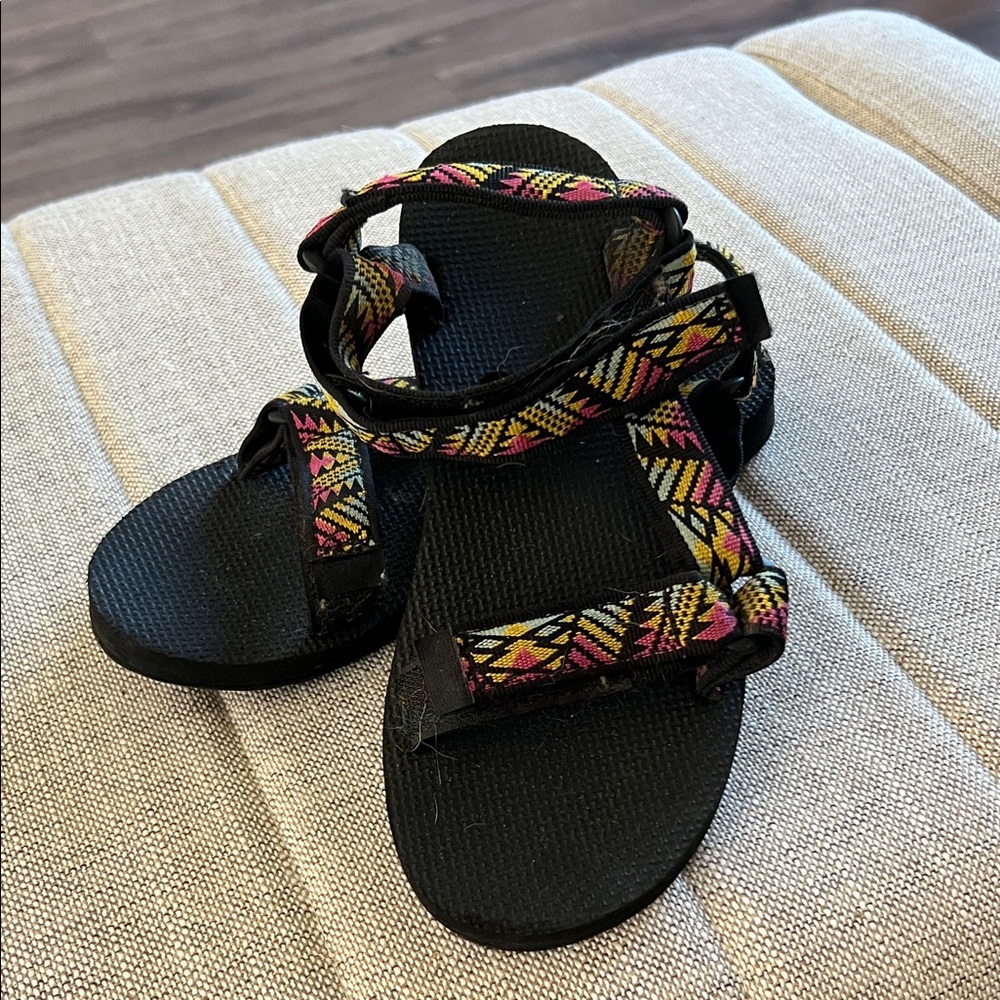Teva Multicolor Sandals with Black Soles